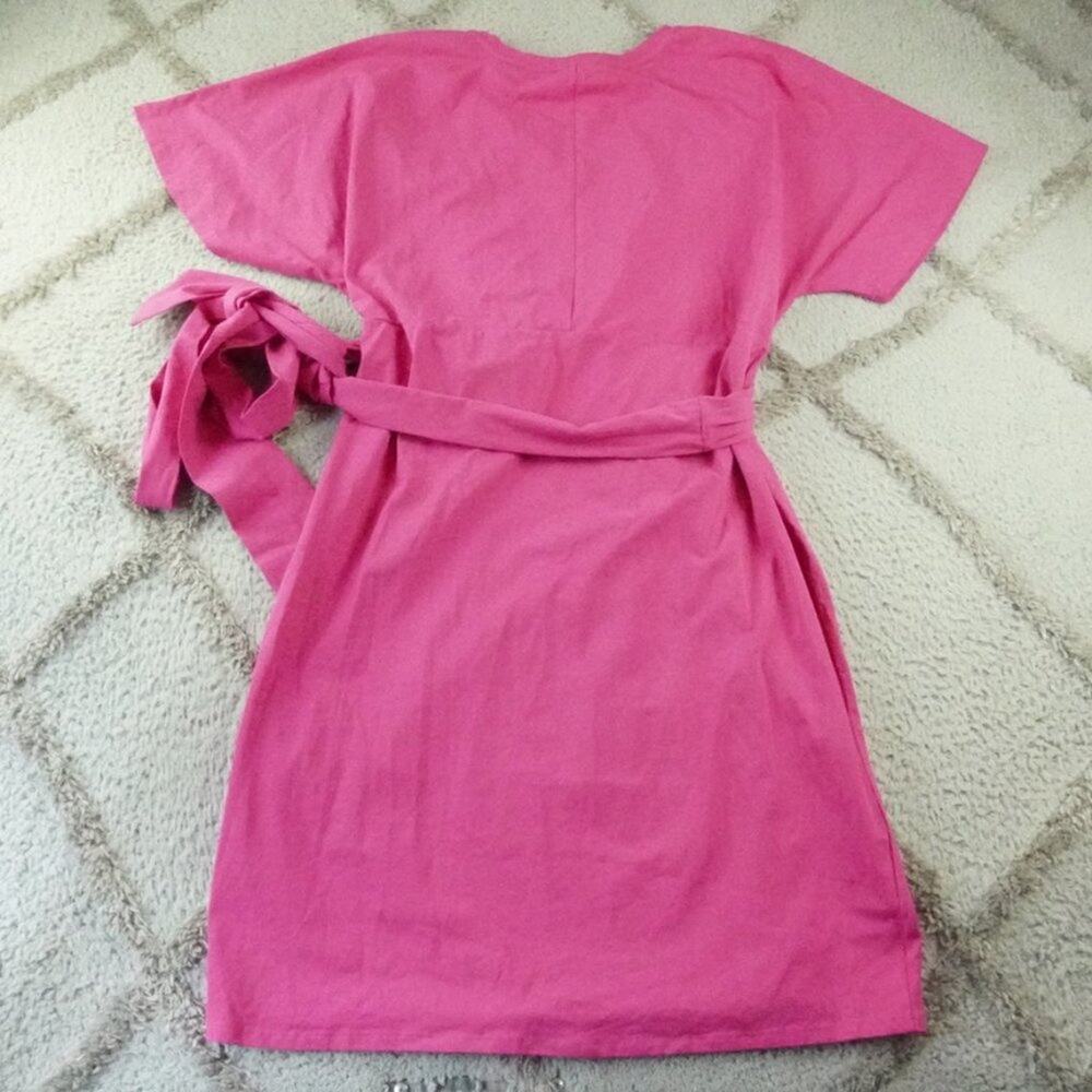 Eloquii Pink Tie-Front Dress Size 14 - Picture 14 of 15